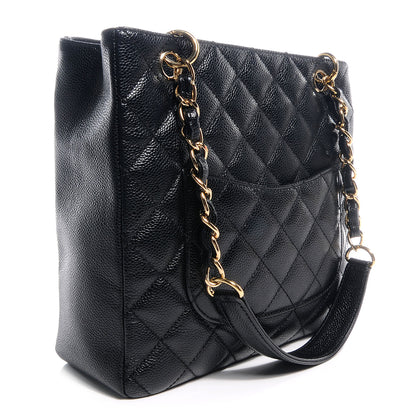 Chanel Caviar Petit Shopping Tote PST Black 3 of 9