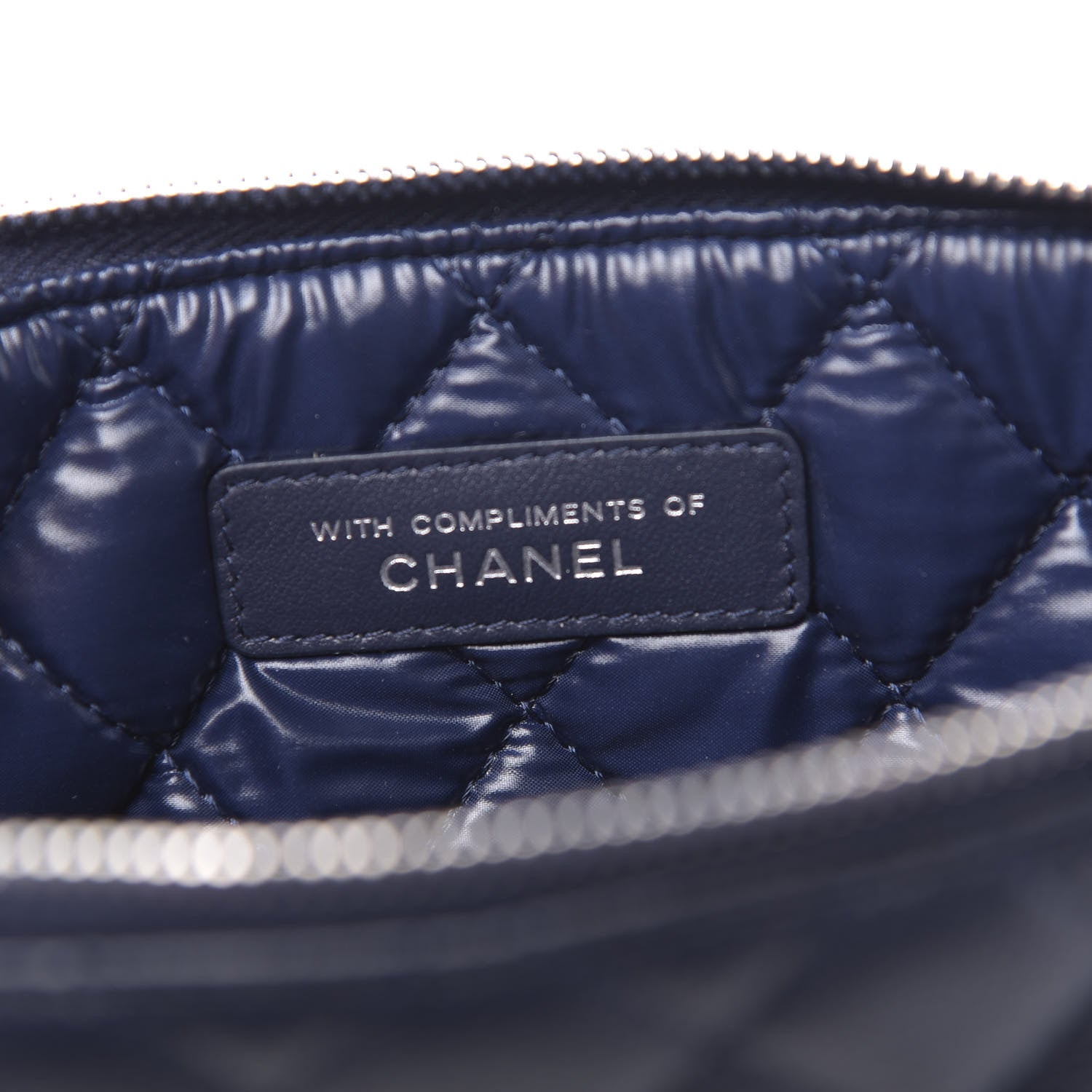 Chanel Caviar Quilted Small Pouch Navy 7 of 9