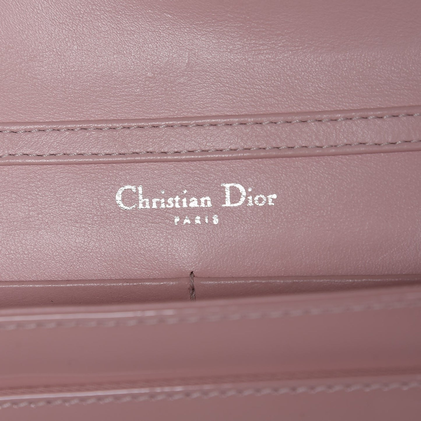 Patent Cannage Lady Dior Wallet On Chain Rose Clair
