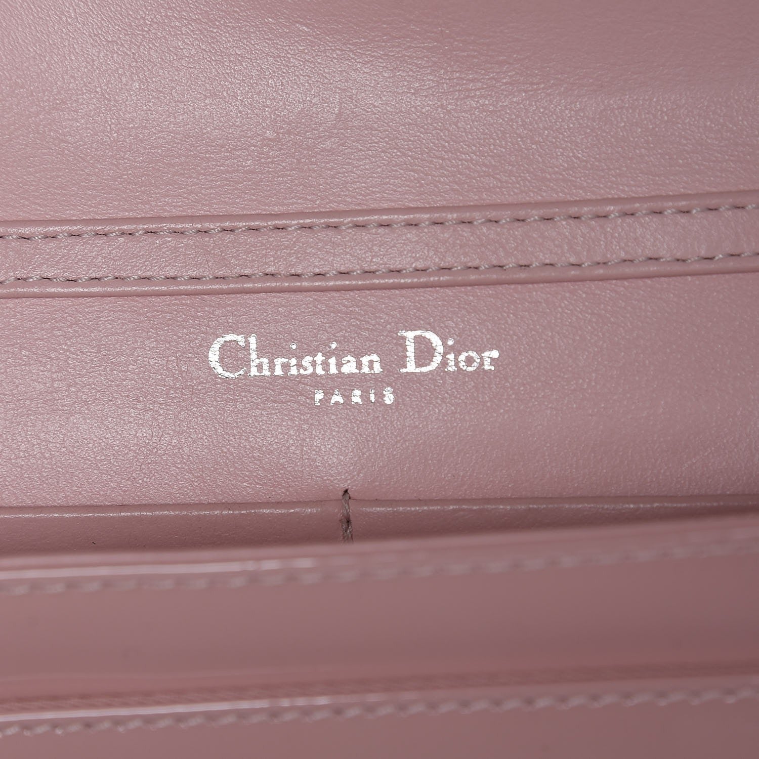 Christian Dior Patent Cannage Lady Dior Wallet On Chain Rose Clair 6 of 7