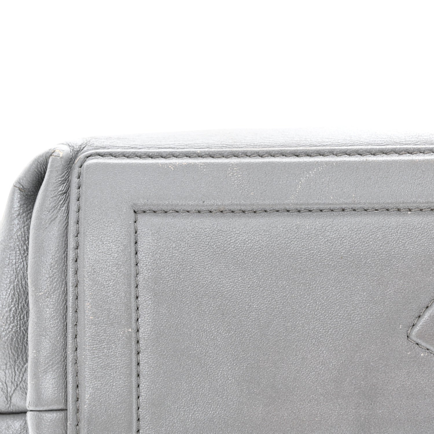 Chanel Metallic Lambskin Quilted Small Coco Cocoon Reversible Tote Light Grey 20 of 23