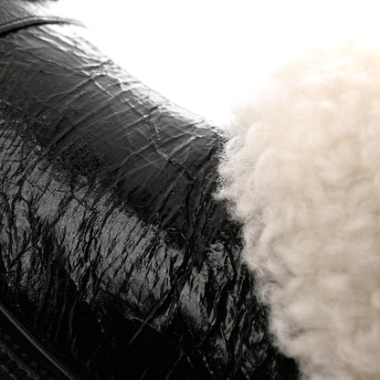 Chanel Lambskin Shearling Short Boots 38 Black 10 of 13