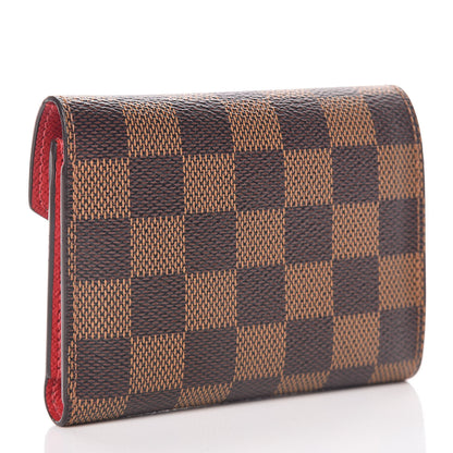 Louis Vuitton Damier Ebene Victorine Wallet Red 3 of 8