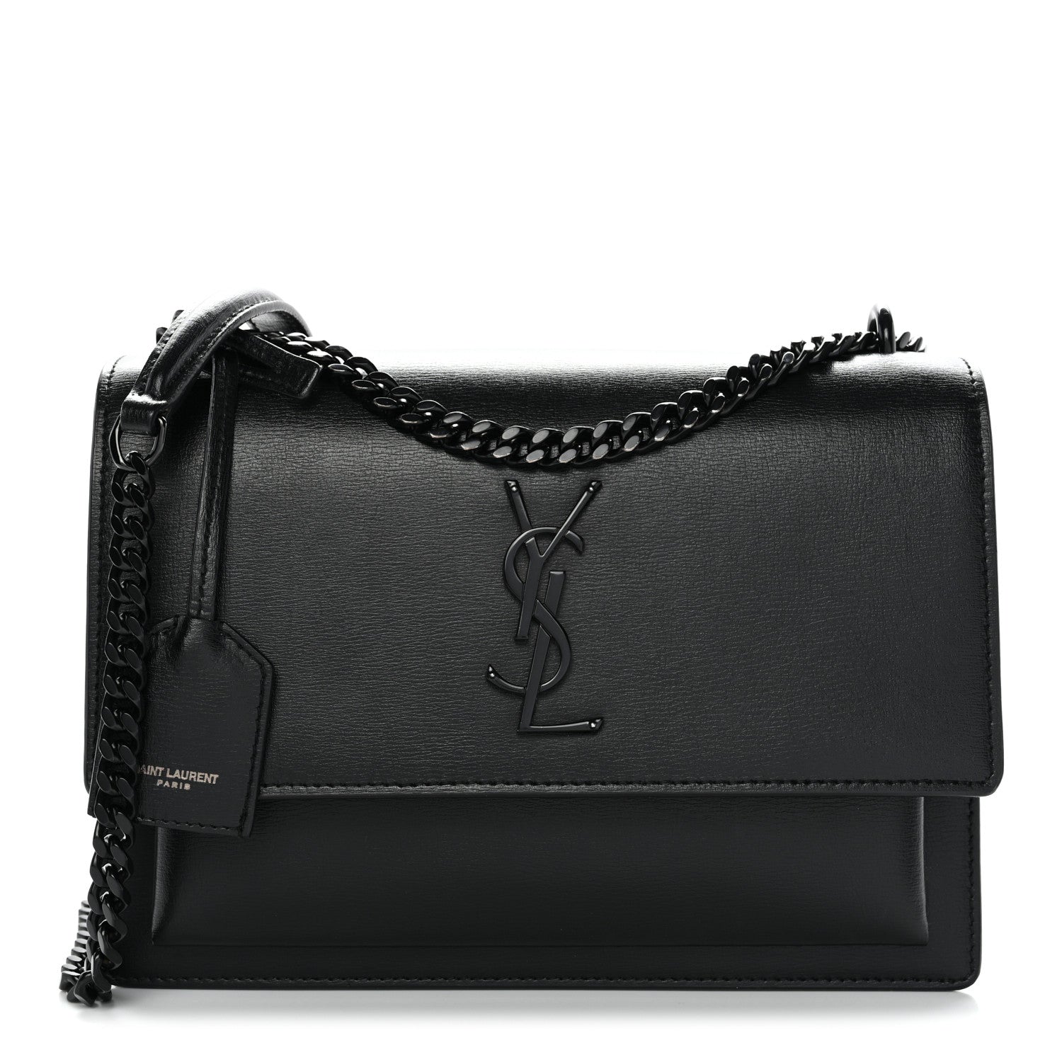 Saint Laurent Calfskin Medium Monogram Monochrome Sunset Black 1 of 15