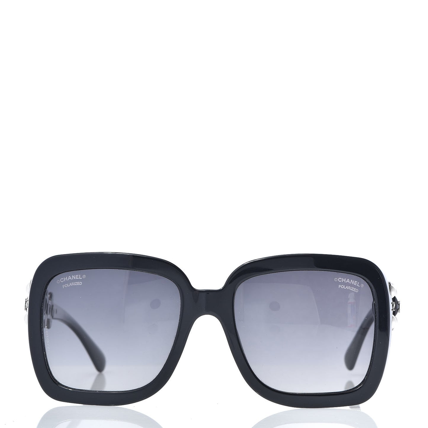 Pearl Crystal Bijoux Polarized Sunglasses 5335-B-A Black