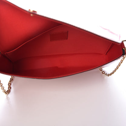 Louis Vuitton Vernis Felicie Pochette Chain Wallet Cherry 5 of 11