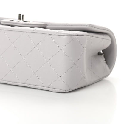 Chanel Lambskin Quilted Mini Rectangular Flap Grey 10 of 11