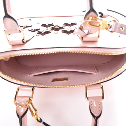 Louis Vuitton Vernis Flowers Alma BB Rose Ballerine 5 of 6