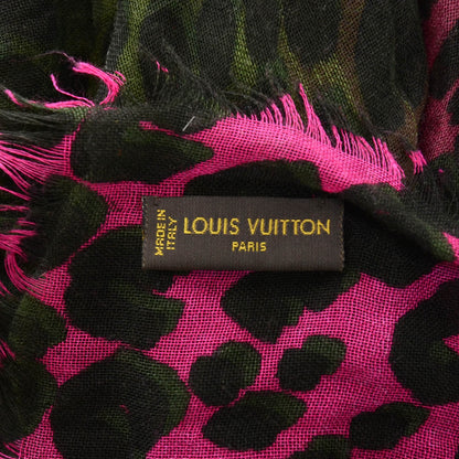 Louis Vuitton Cashmere Leopard Blurry Leo Stole Kaki 4 of 5