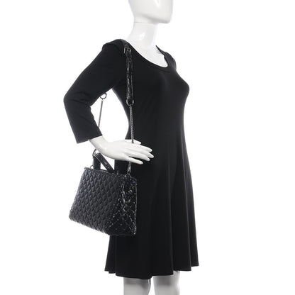 Valentino Garavani Craquele Nappa Rockstud Spike Tote Black 2 of 9