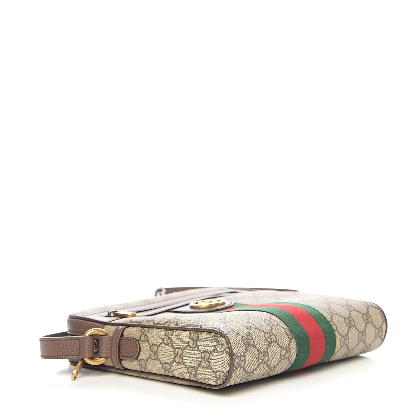 GG Supreme Monogram Web Small Ophidia Messenger Bag Brown