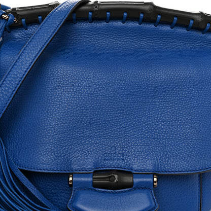 Gucci Calfskin Medium Nouveau Fringe Shoulder Bag Blue 7 of 10