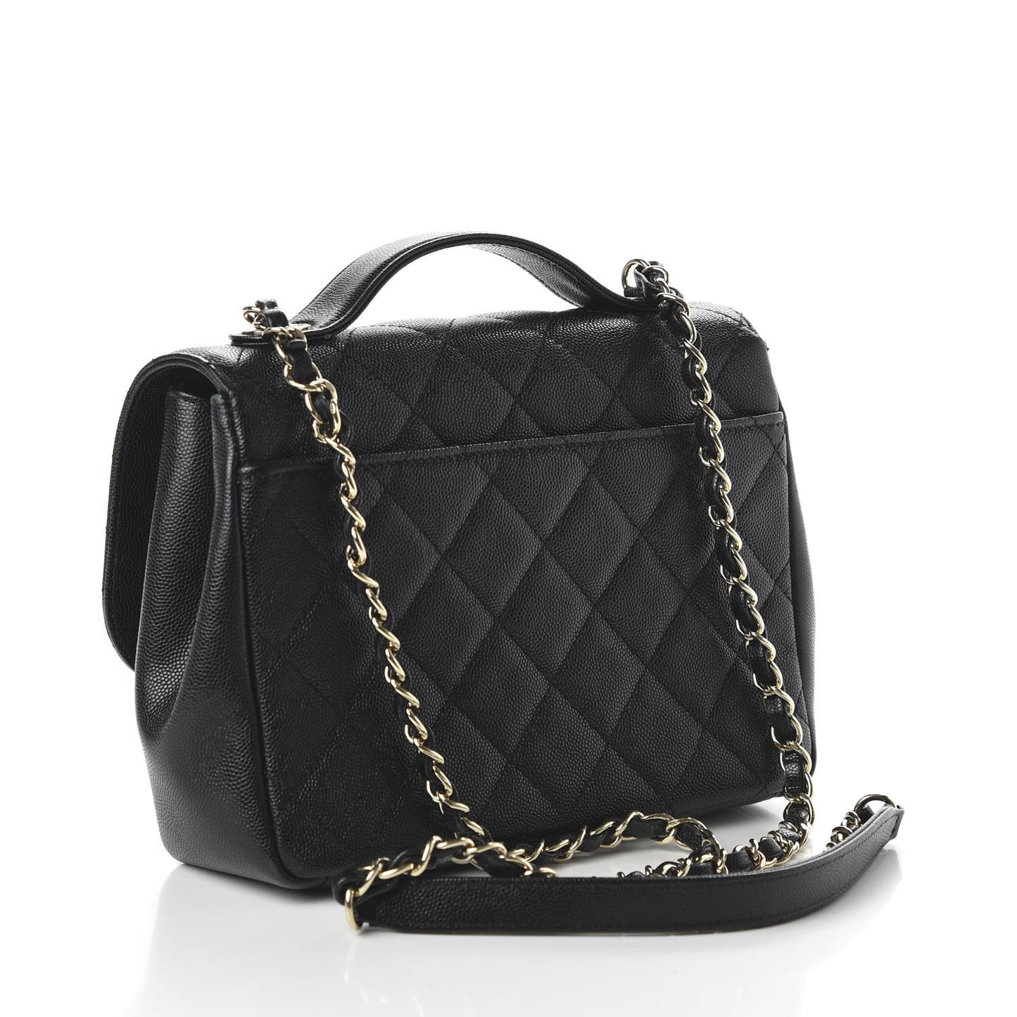 Caviar Quilted Medium Business Affinity Flap Black