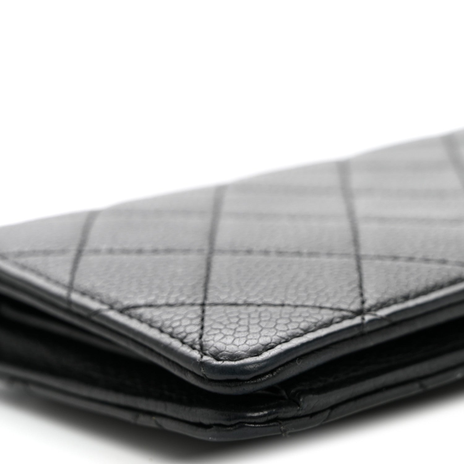 Chanel Caviar Quilted Yen Wallet Black 8 of 9