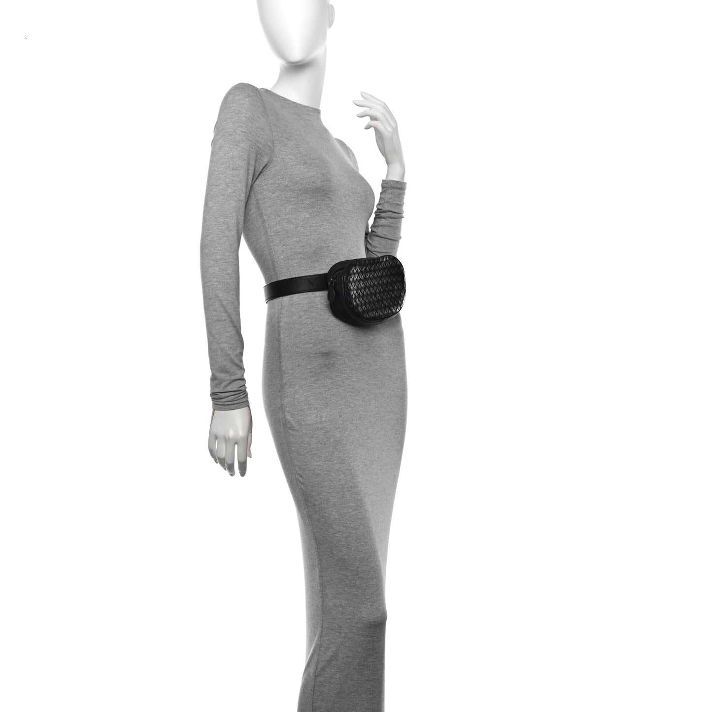 Nappa Intrecciato Belt Bag Black