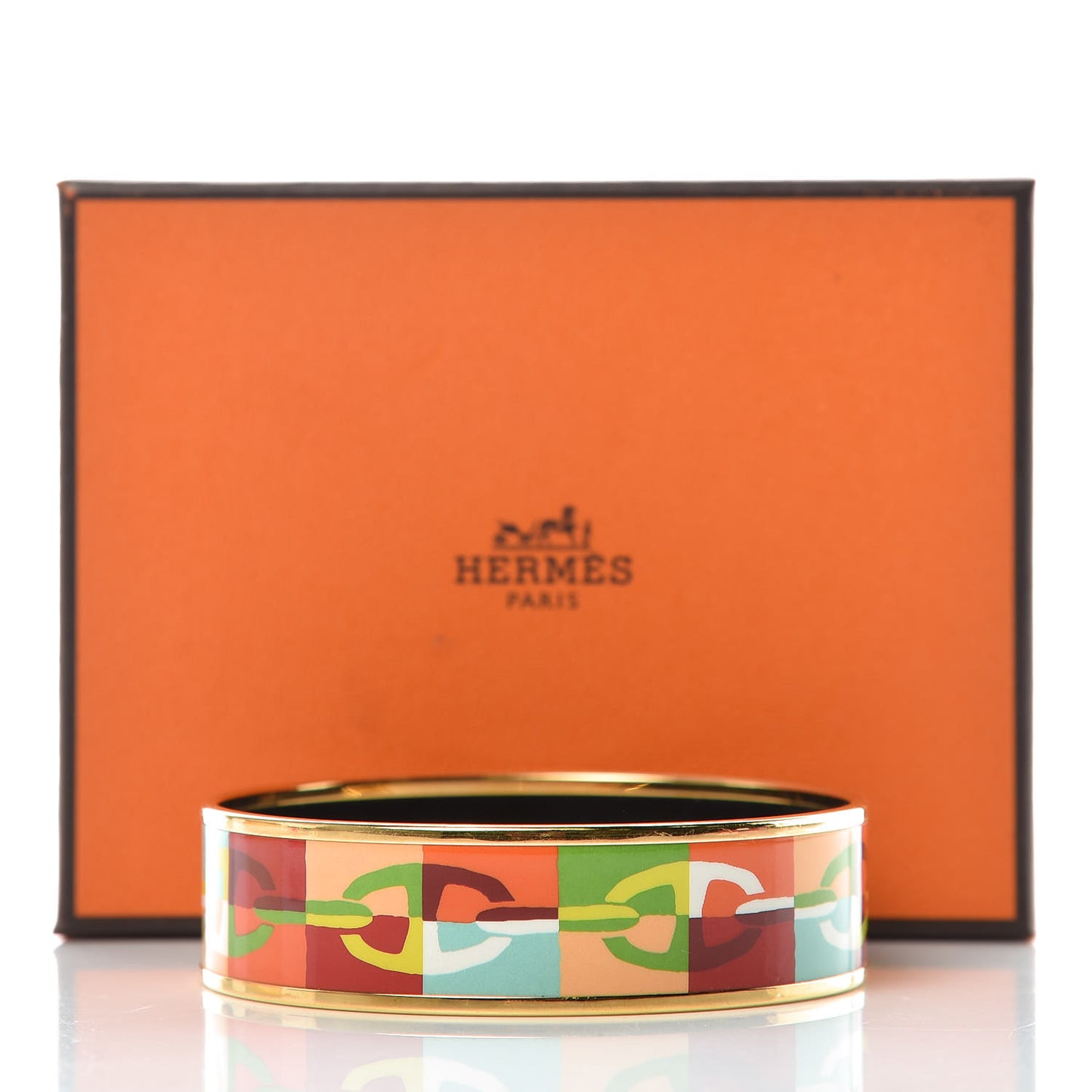 Enamel Printed Optique Chaine D'Ancre Wide Bracelet 70