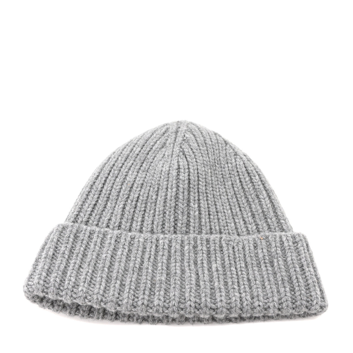 Wool Cashmere Knit Double G Beanie Hat M Light Grey