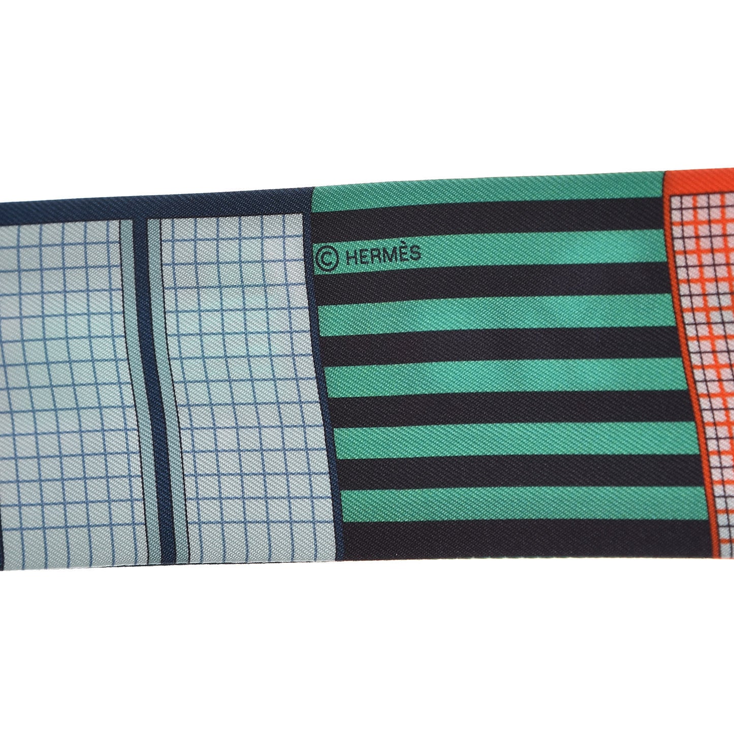 Silk Couvertures Nouvelles Twilly Blanc Vert Orange