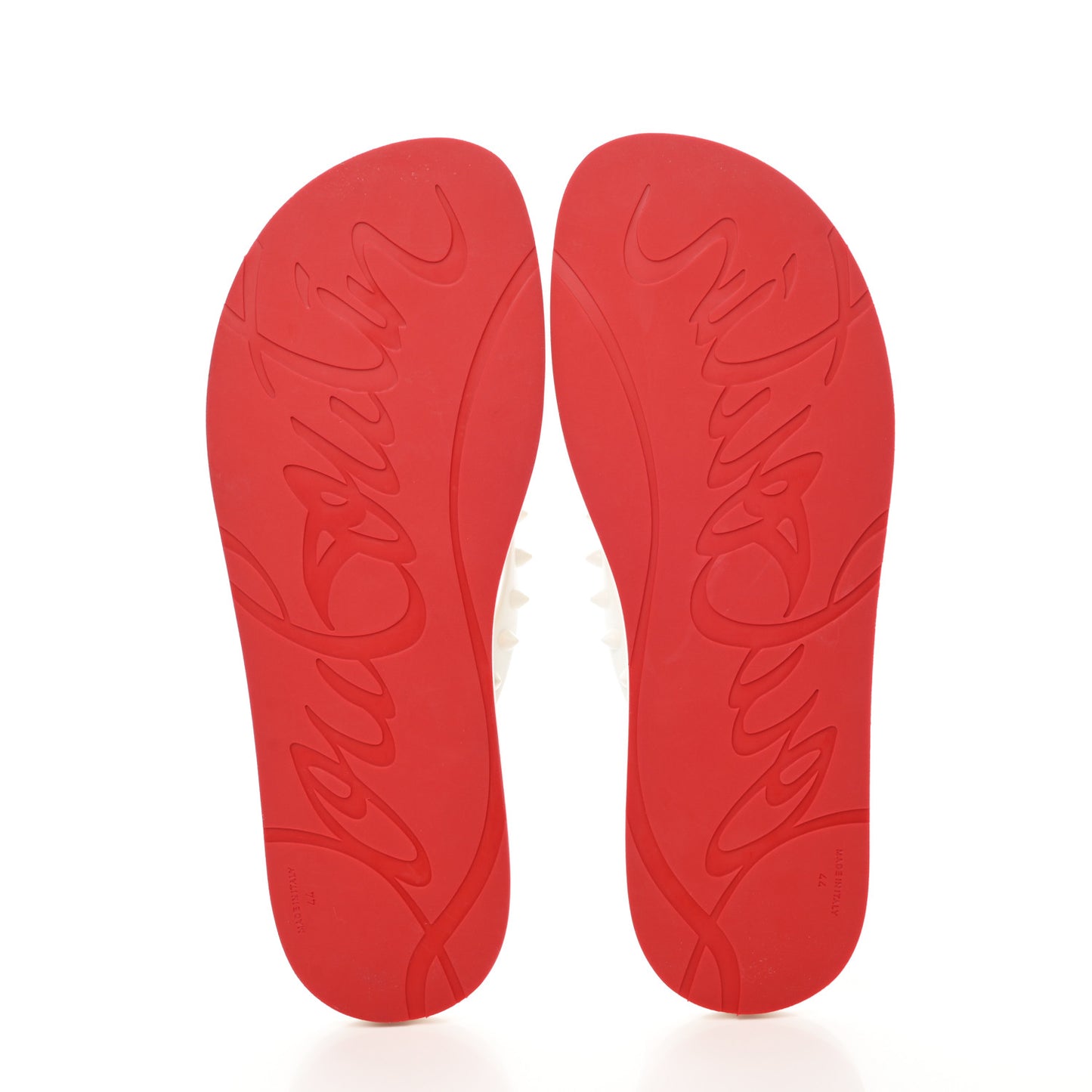 Rubber Spike Bengale Loubi Donna Flip Flop 44 White Multicolor