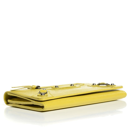 Balenciaga Agneau Classic Hardware Money Wallet Jaune Poussin 4 of 9