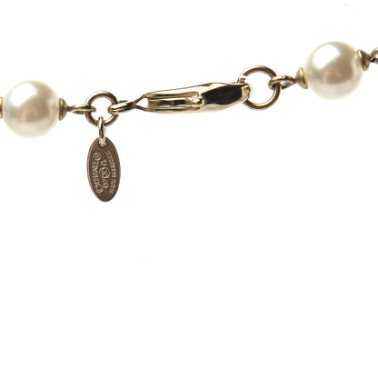 Chanel Pearl Beaded CC Long Necklace Gold Green Blue 4 of 4