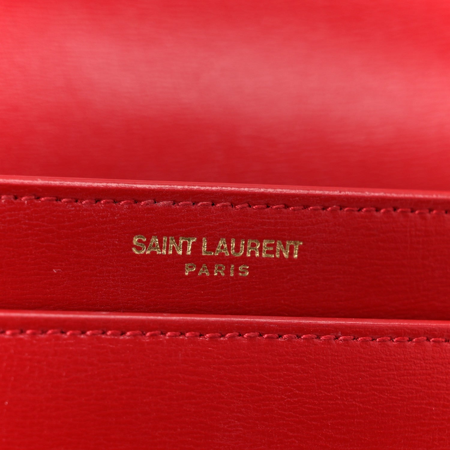 Saint Laurent Calfskin Medium Monogram Sunset Rouge Eros 9 of 12