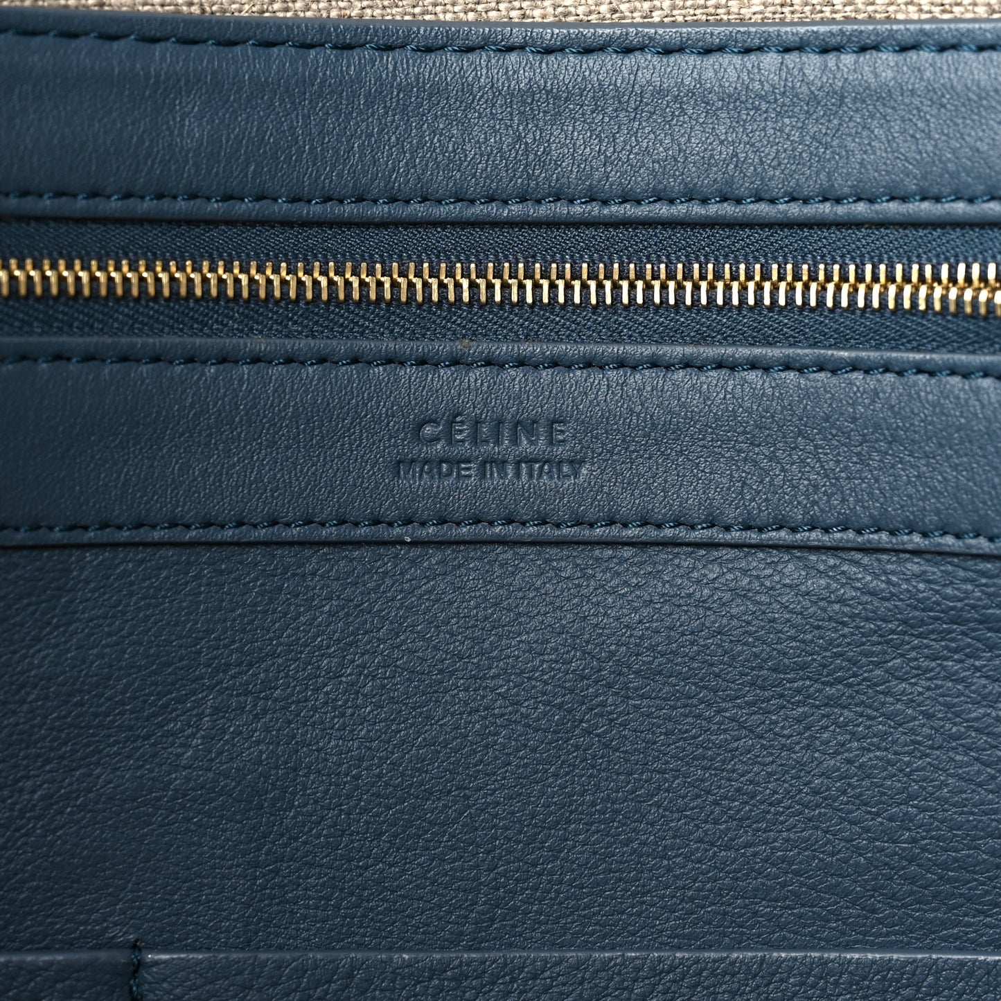 Grained Calfskin Small Horizontal Cabas Phantom Slate