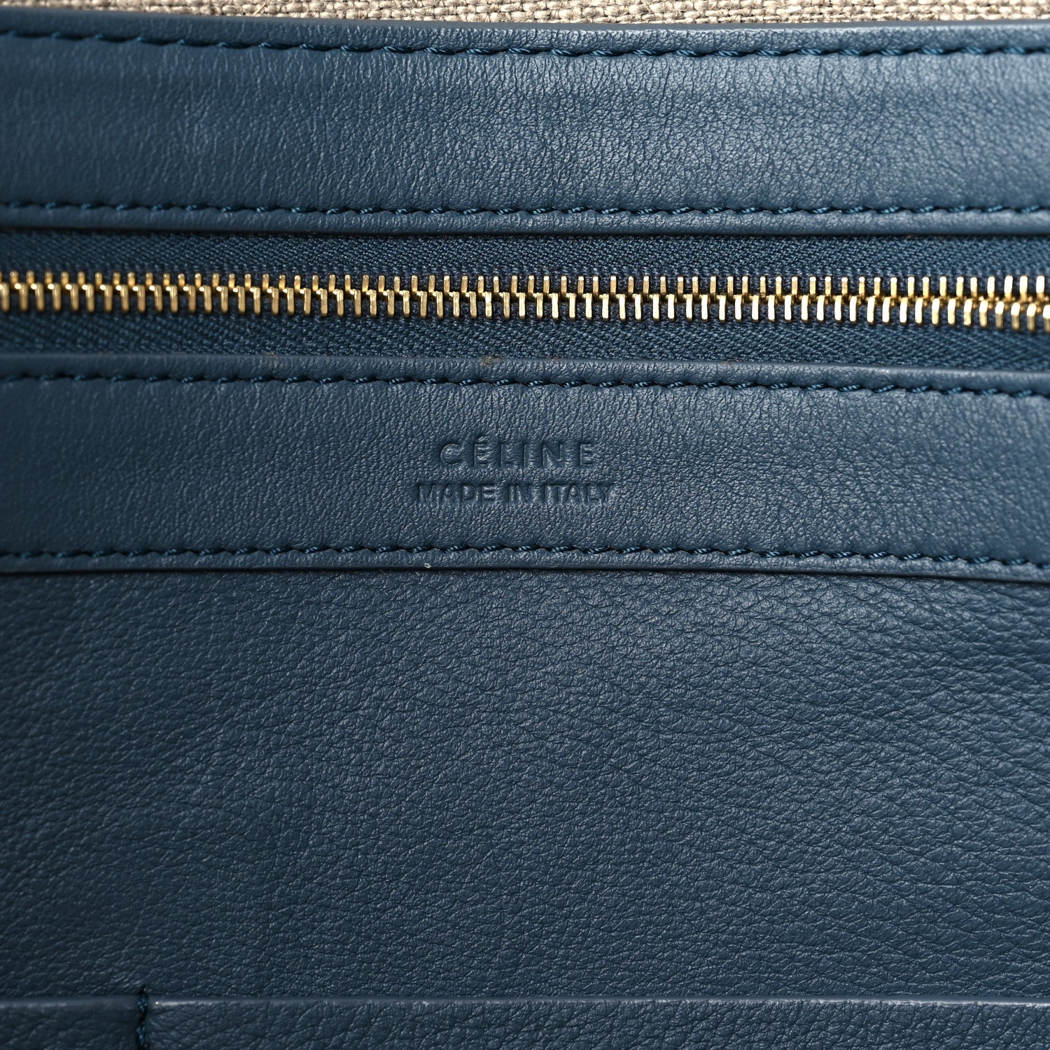 Celine Grained Calfskin Small Horizontal Cabas Phantom Slate 6 of 11