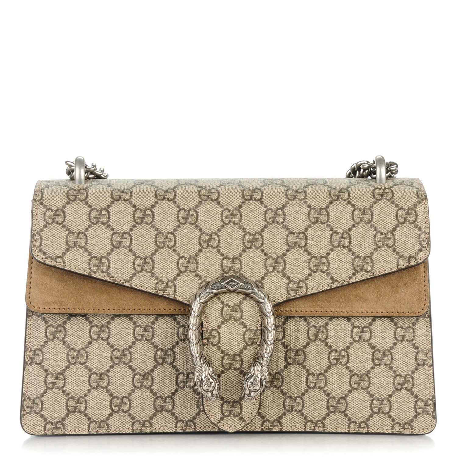 Gucci GG Supreme Monogram Small Dionysus Shoulder Bag Taupe 1 of 7