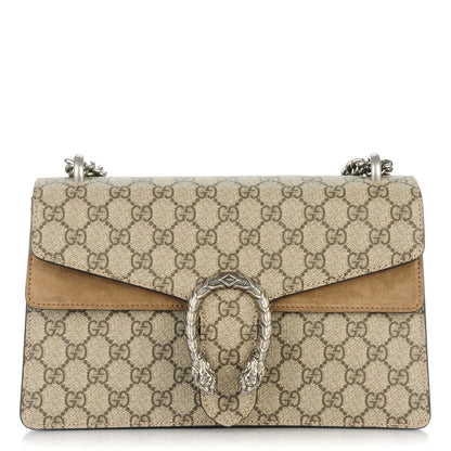 Gucci GG Supreme Monogram Small Dionysus Shoulder Bag Taupe 1 of 7