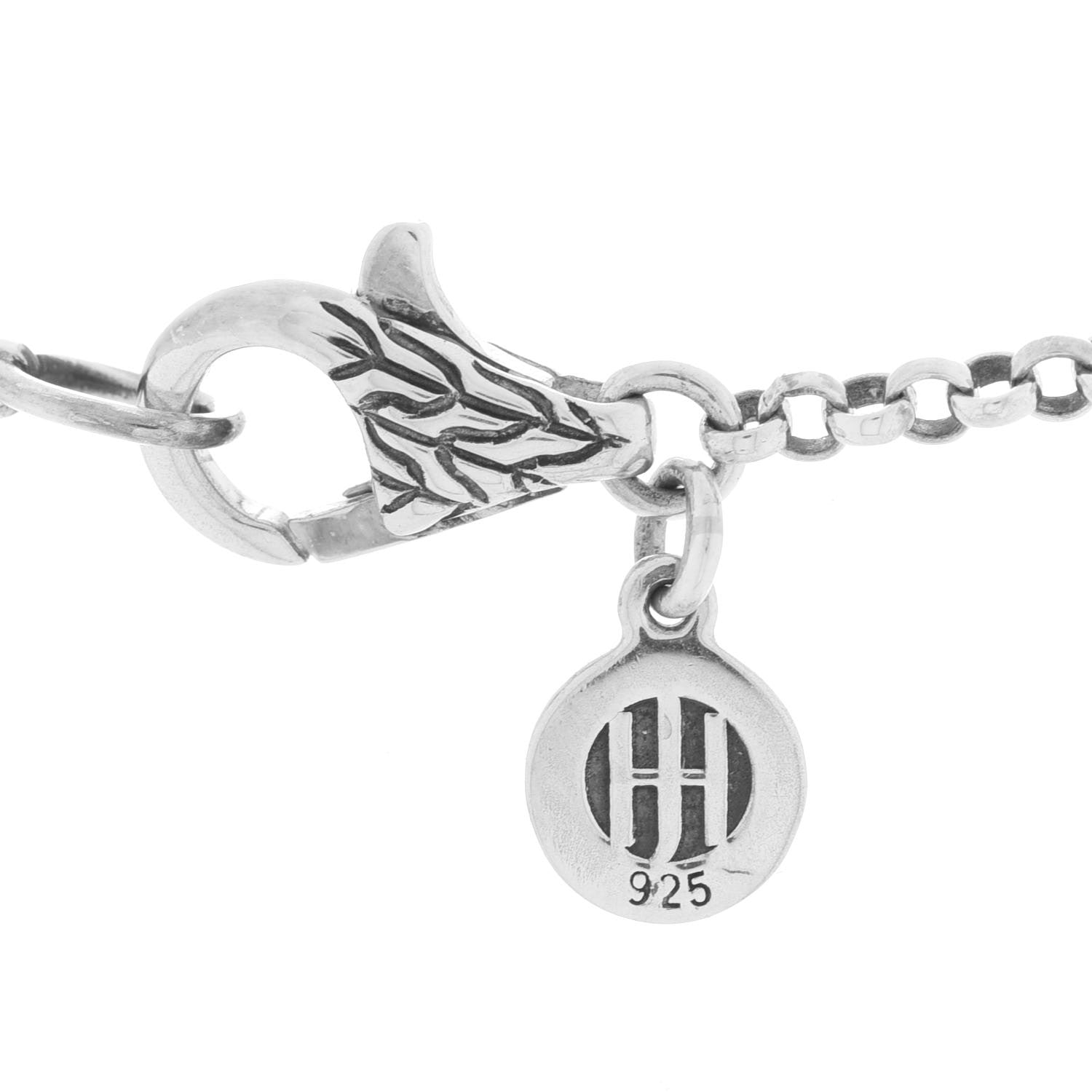 John Hardy Sterling Silver Diamond Classic Chain Spear Station Necklace 5 of 6