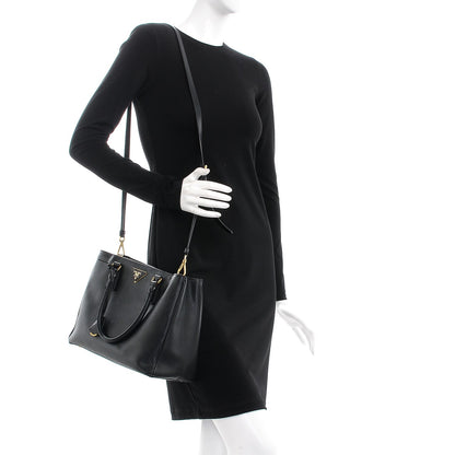 Prada Saffiano Lux Small Tote Nero Black 2 of 13