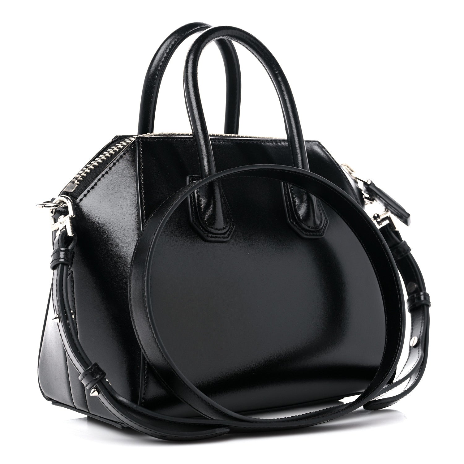 Givenchy Shiny Lord Calfskin Mini Antigona Black 2 of 9