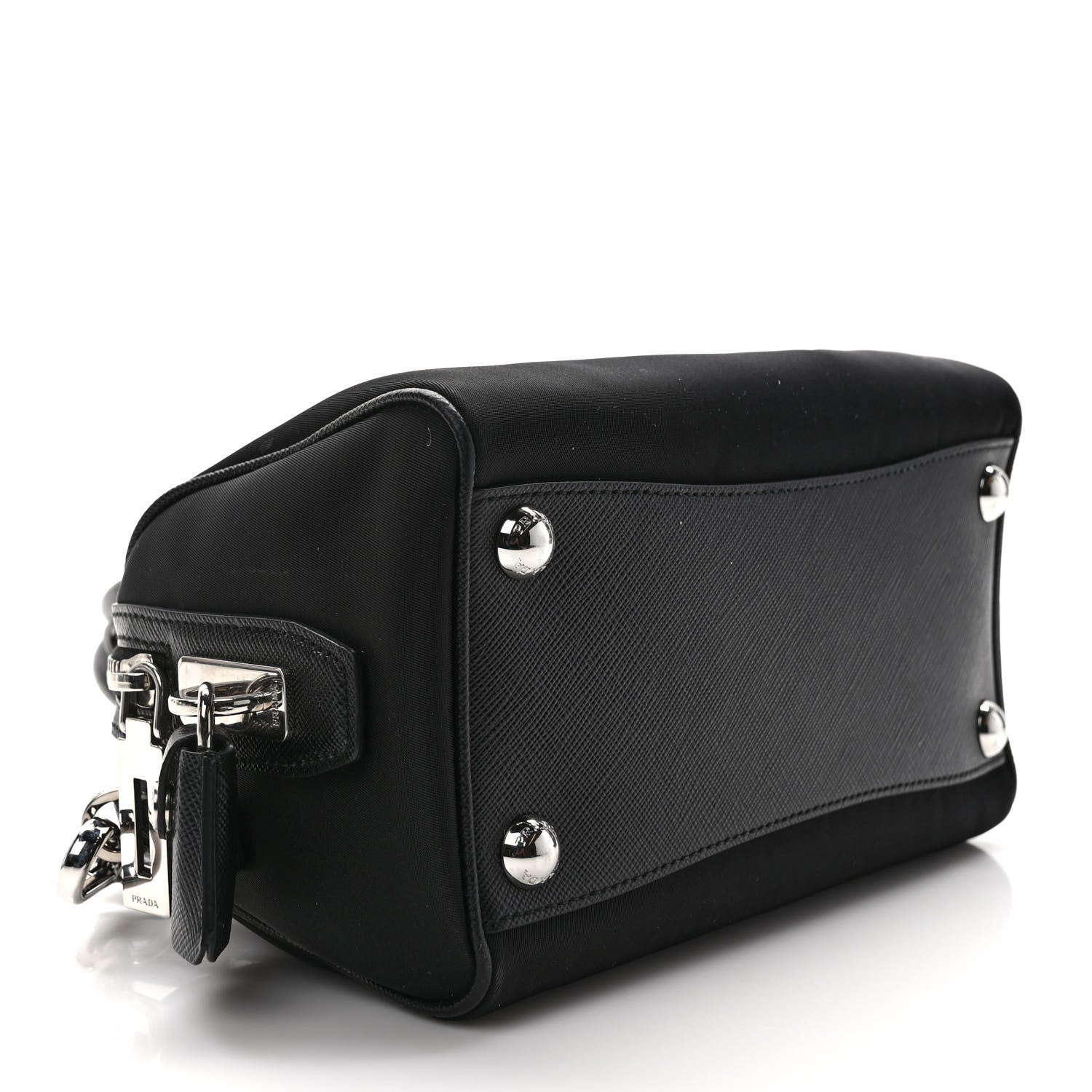 Prada Nylon Saffiano Re-Edition 2005 Top Handle Crossbody Bag Black 4 of 9