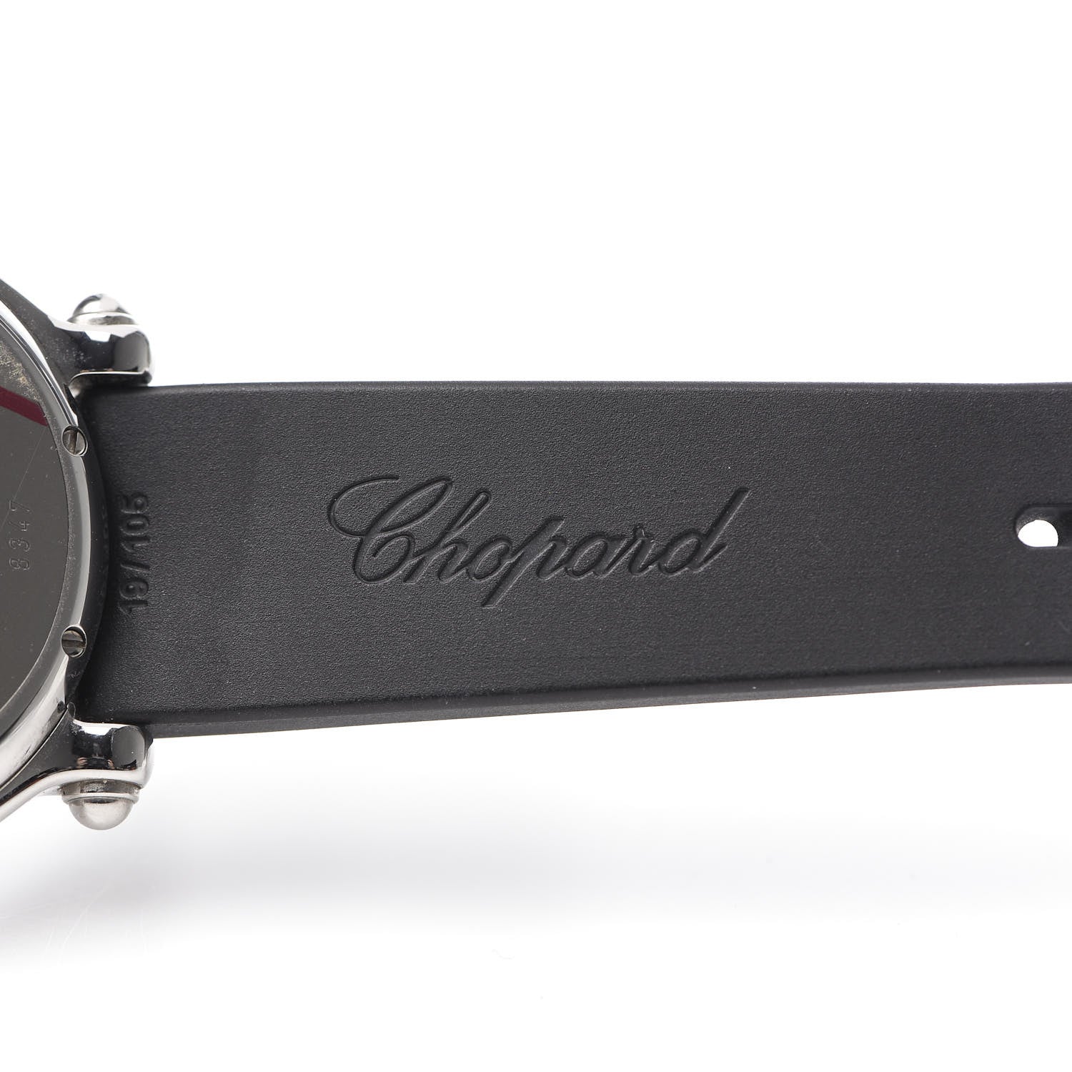 Chopard Stainless Steel Rubber 5 Diamond 38mm Happy Sport Dolphin Quartz Watch Black 6 of 9