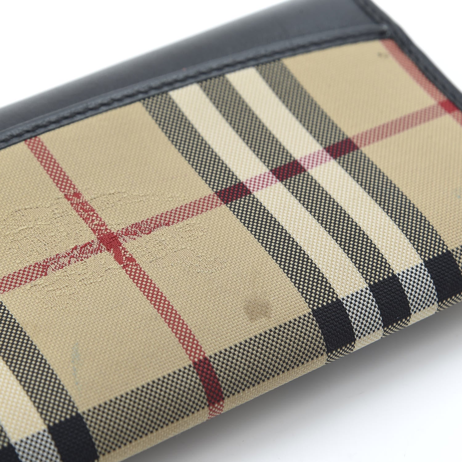 Burberry Haymarket Check Continental Wallet Brown 8 of 11