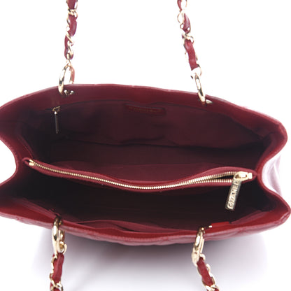 Chanel Caviar Quilted Grand Shopping Tote GST Dark Red 4 of 13