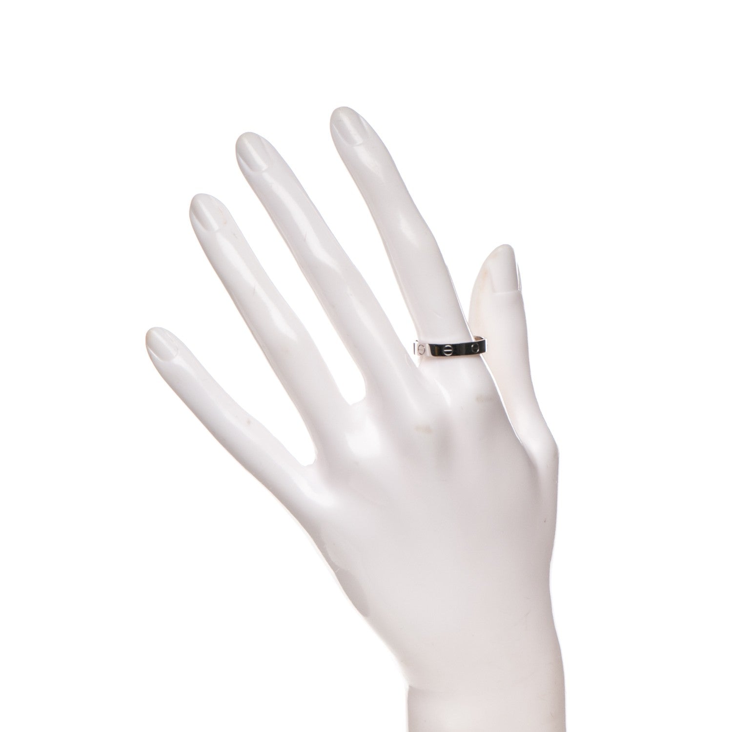 Cartier 18K White Gold 4mm LOVE Wedding Band Ring 60 9 2 of 4