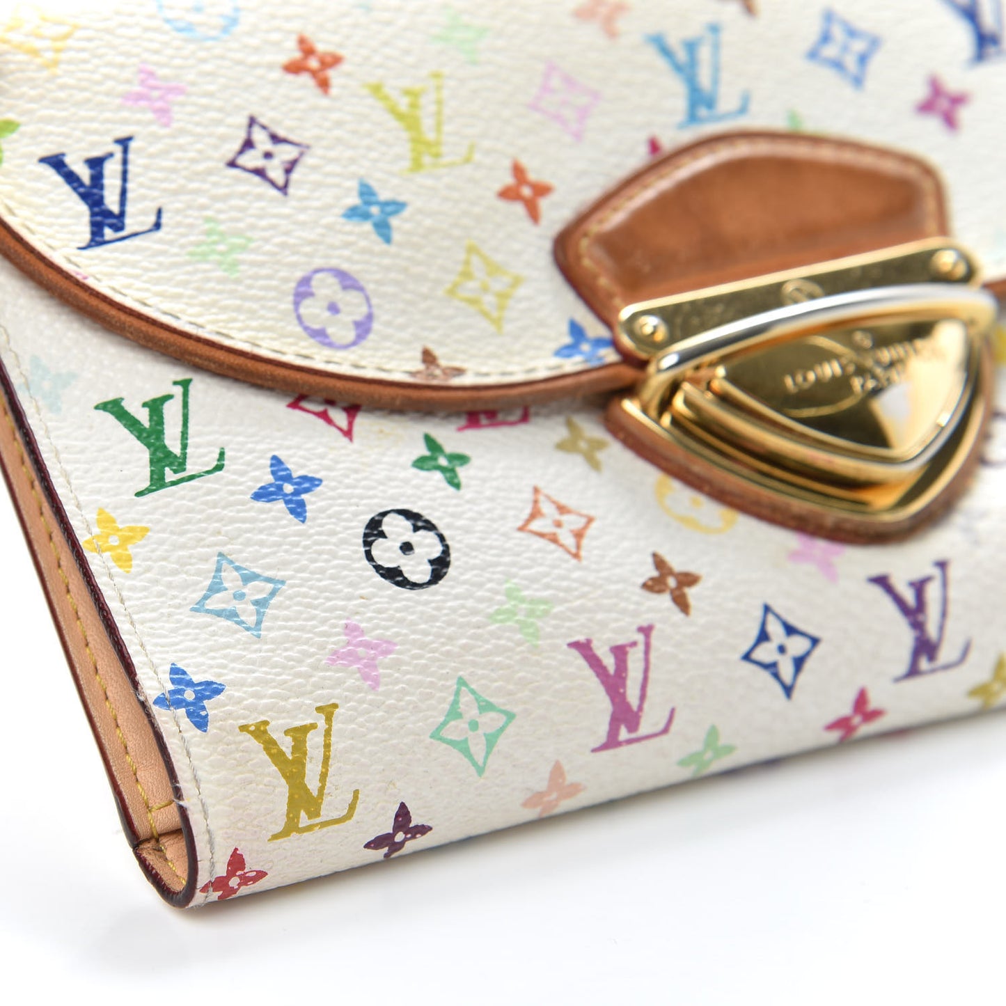 Monogram Multicolor Eugenie Wallet White