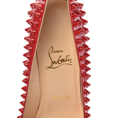 Christian Louboutin Patent Pigalle Spikes 100 Pumps 36.5 Flamenco 6 of 8