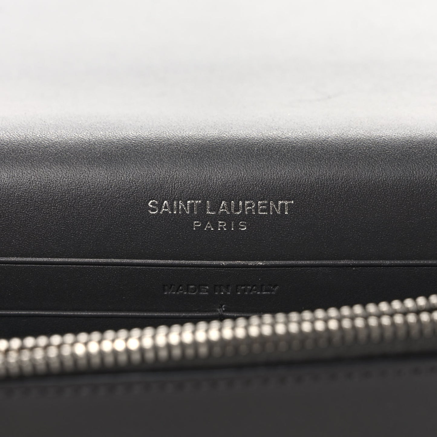 Smooth Calfskin Classic Monogram Kate Tassel Chain Wallet Asphalt