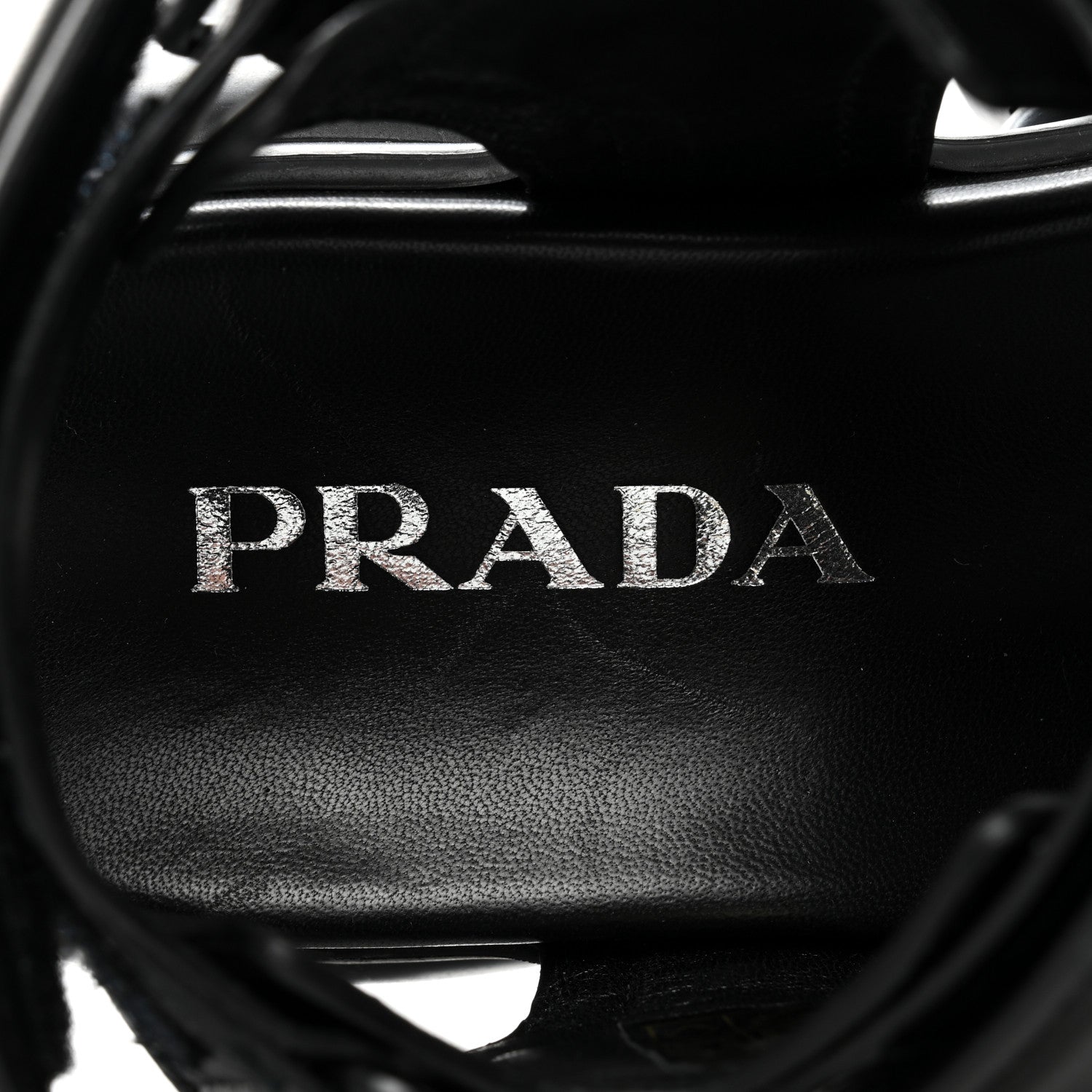 Prada Nappa Logo Embossed Thunder Sole 50mm Sport Sandals 36 Black 7 of 9