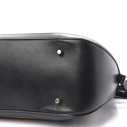 Burberry Bridle Calfskin House Check Small Orchard Bowling Bag Black 11 of 12
