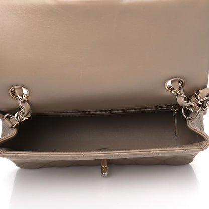 Chanel Lambskin Quilted Mini Rectangular Flap Dark Beige 4 of 5