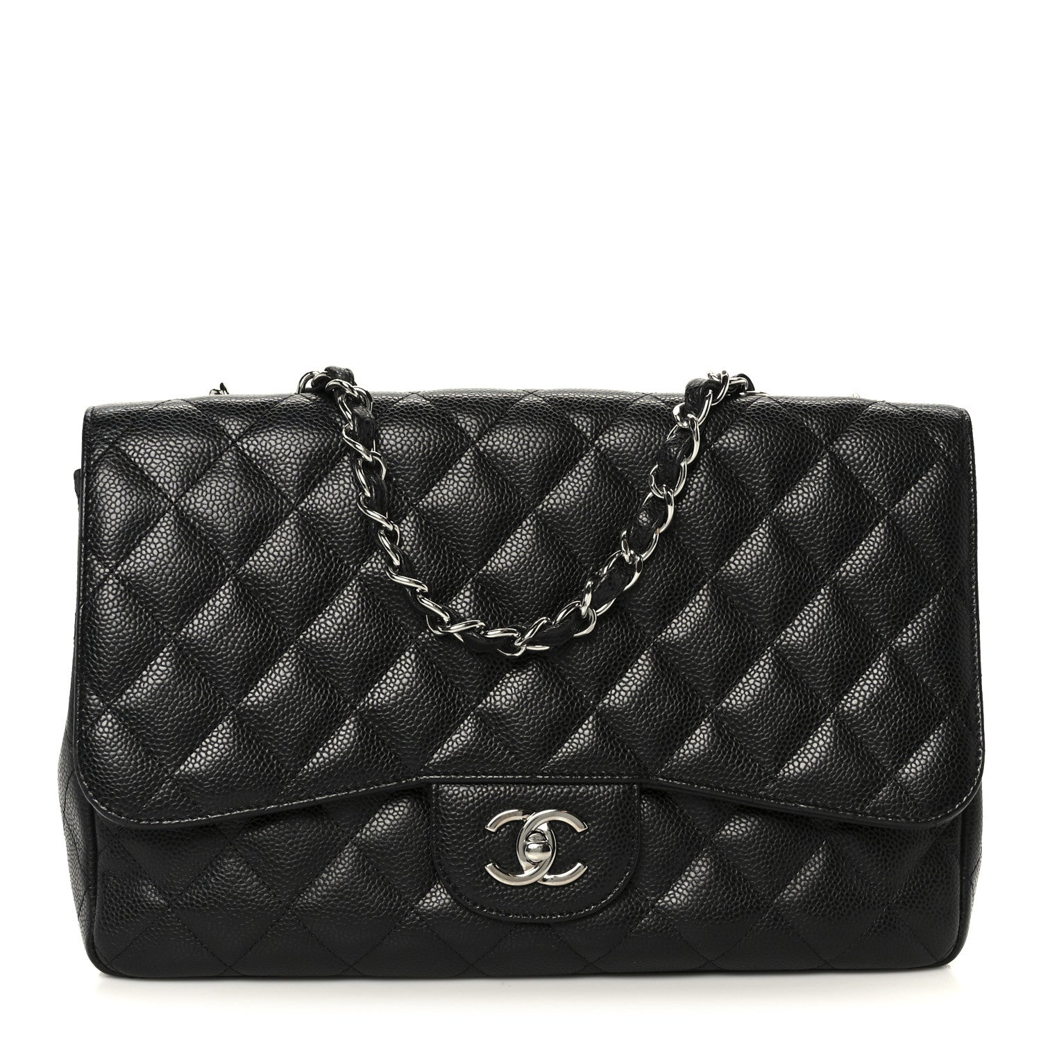 Chanel Caviar Quilted Jumbo Double Flap Black 9 of 11