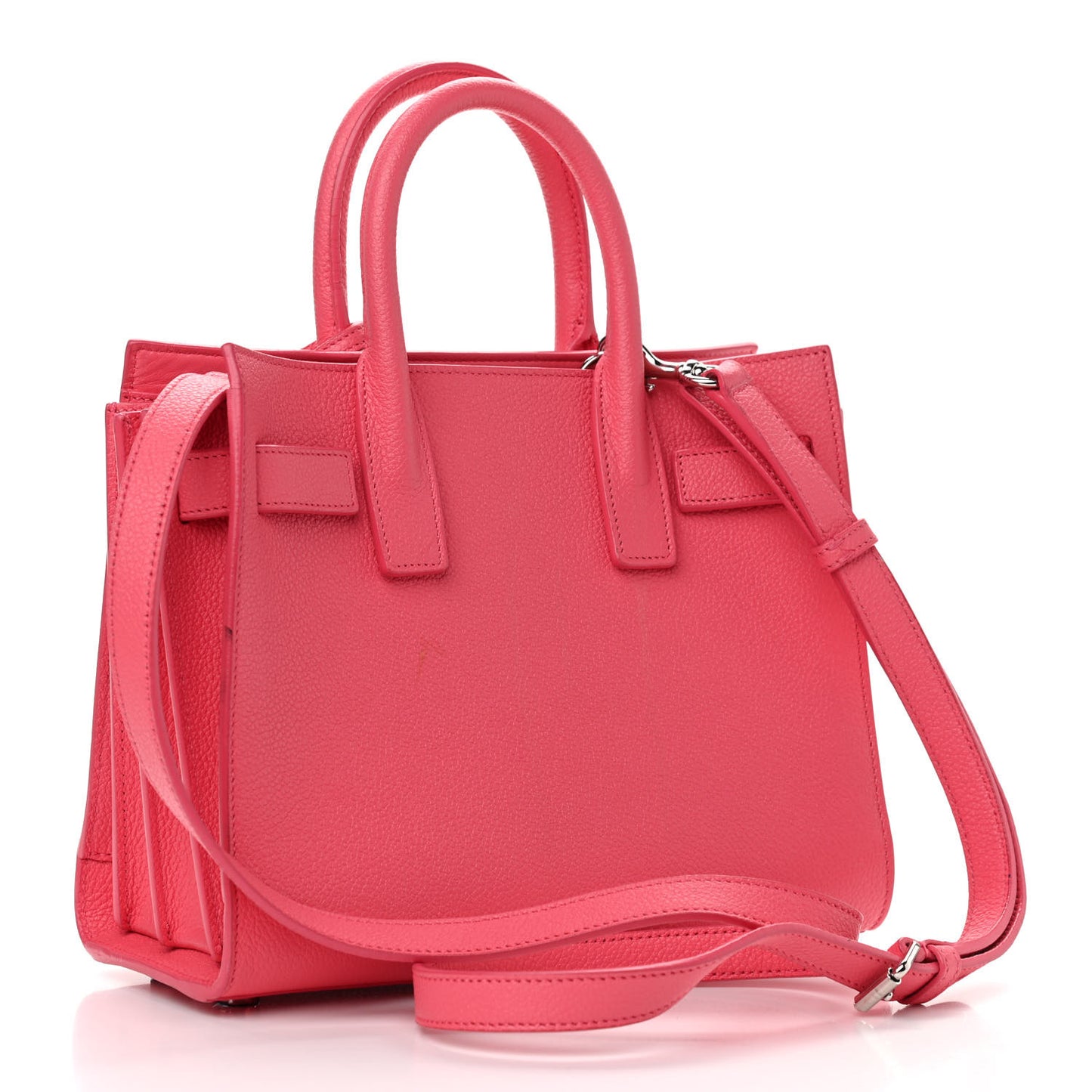 Grained Calfskin Nano Sac De Jour Coral