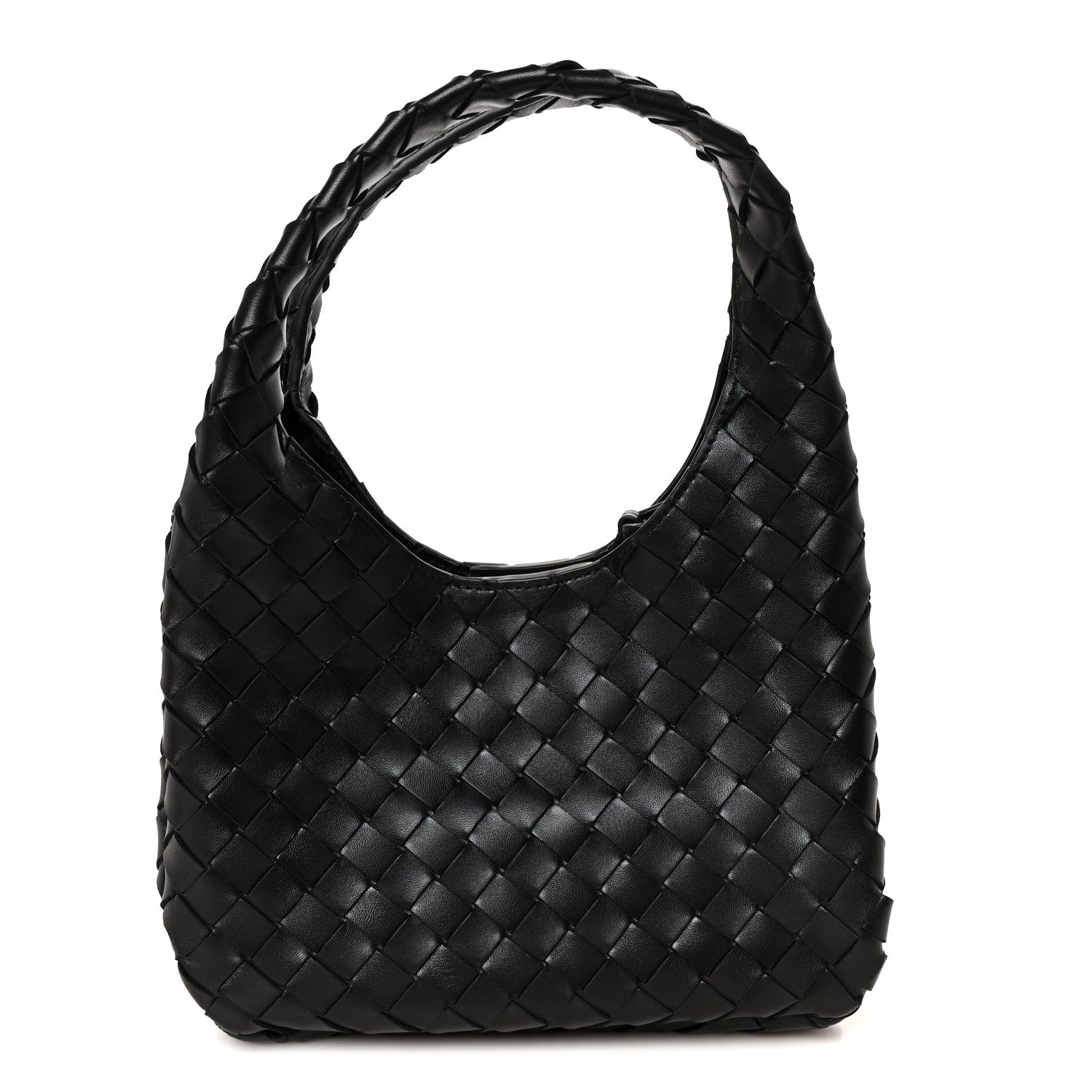 Bottega Veneta Nappa Intrecciato Small Campana Shoulder Bag Black 1 of 10
