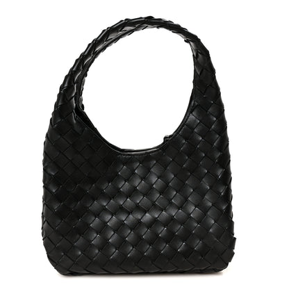 Bottega Veneta Nappa Intrecciato Small Campana Shoulder Bag Black 1 of 10