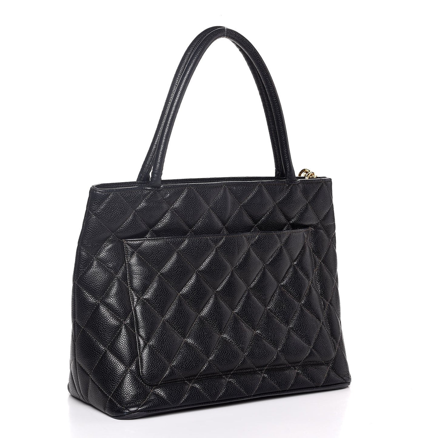 Caviar Quilted Medallion Tote Navy
