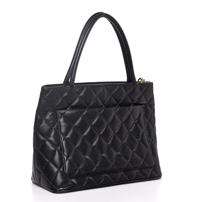 Chanel Caviar Quilted Medallion Tote Navy 3 of 7